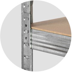 Metalinė sandėliavimo lentyna, 180 x 90 x 40 cm kaina ir informacija | Sandėliavimo lentynos | pigu.lt