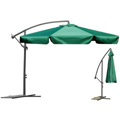 Складной садовый зонт, 6 частей, Ø 350см., зеленый цена и информация | Зонты, маркизы, стойки | pigu.lt