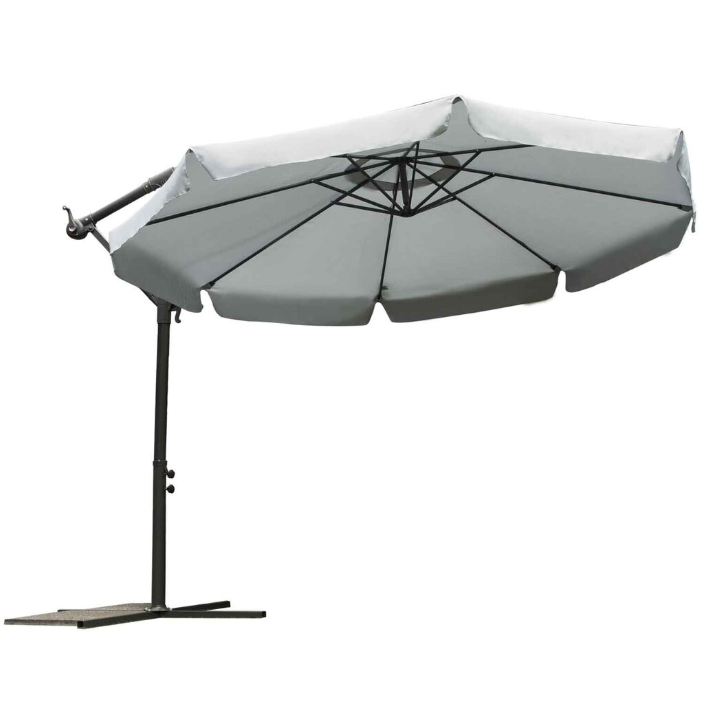 Sulankstomas sodo skėtis, 8 dalys, Ø 350cm., pilka kaina ir informacija | Skėčiai, markizės, stovai | pigu.lt