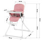 Maitinimo kėdutė, balta ir rožinė kaina ir informacija | Maitinimo kėdutės | pigu.lt