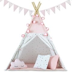 Детская палатка с гирляндой и подсветкой, розовая цена и информация | Детские игровые домики | pigu.lt