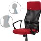 Biuro kėdė su mikro tinkleliu, raudona ir juoda цена и информация | Biuro kėdės | pigu.lt