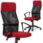 Biuro kėdė su mikro tinkleliu, raudona ir juoda kaina ir informacija | Biuro kėdės | pigu.lt