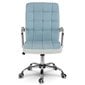 Biuro kėdė, tekstilė, mėlyna ir balta kaina ir informacija | Biuro kėdės | pigu.lt