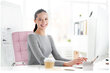 Biuro kėdė, tekstilė, rožinė ir balta kaina ir informacija | Biuro kėdės | pigu.lt