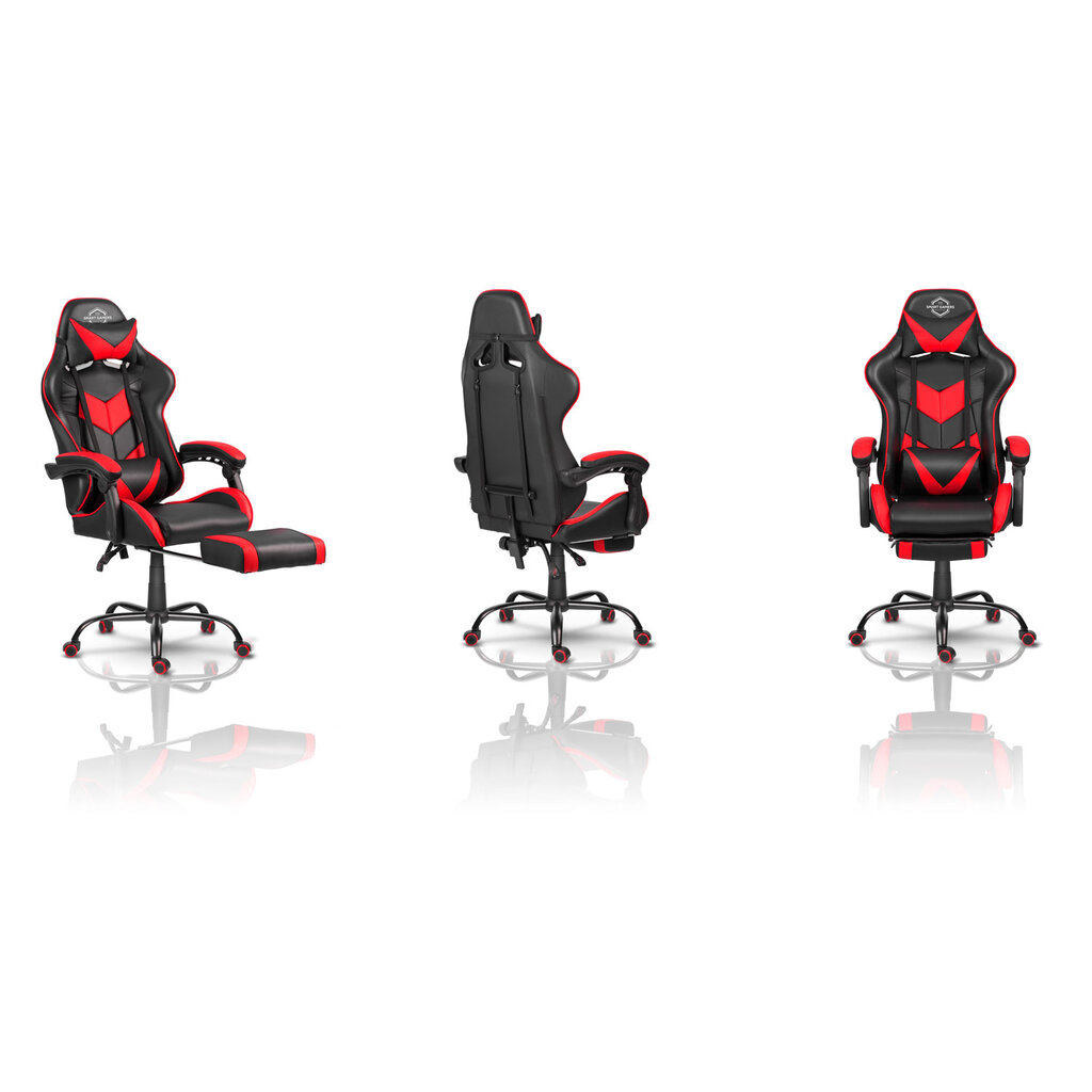 Žaidimų kėdė, Smart Gamers, juoda ir raudona kaina ir informacija | Biuro kėdės | pigu.lt