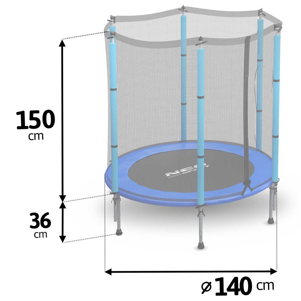 Sodo batutas vaikams, 140 cm 4,5 ft., Neo-Sport kaina ir informacija | Batutai | pigu.lt