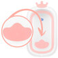 Sulankstoma kūdikių vonelė su pagalve, balta ir rožinė kaina ir informacija | Maudynių priemonės | pigu.lt