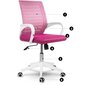 Biuro kėdė su mikro tinkleliu, Pink balta ir rožinė kaina ir informacija | Biuro kėdės | pigu.lt