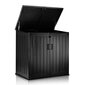 Sodo dėžė, 116 x 112,5 x 71 cm, juoda kaina ir informacija | Komposto dėžės, lauko konteineriai | pigu.lt