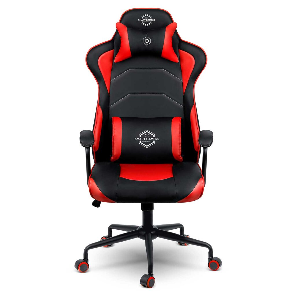 Žaidimų kėdė, Smart Gamers, raudona kaina ir informacija | Biuro kėdės | pigu.lt