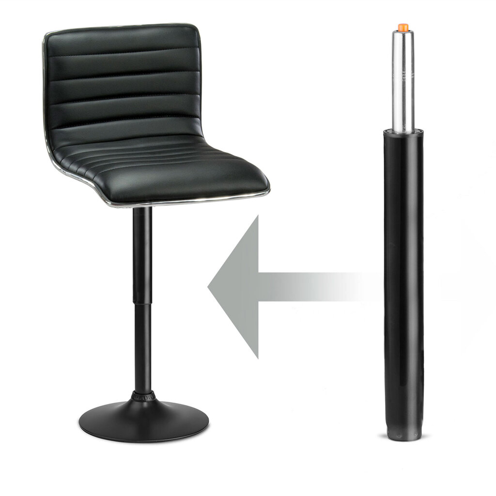 Baro kėdės keltuvas, 53-73 cm., juodas kaina ir informacija | Virtuvės ir valgomojo kėdės | pigu.lt