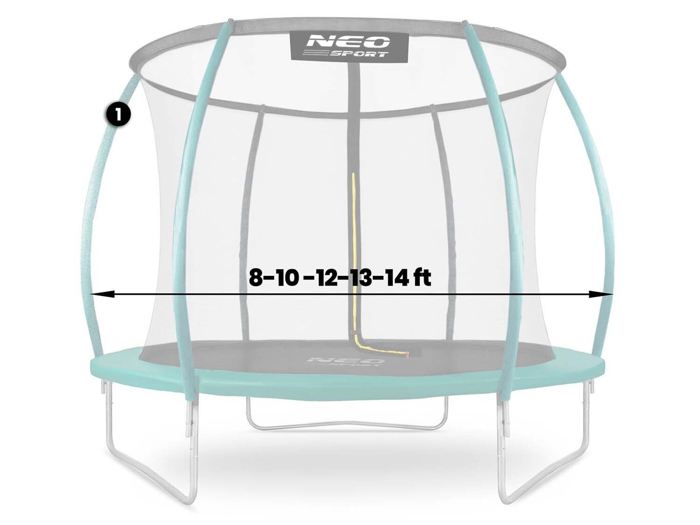 Viršutinė strypo dalis batutui Neo Sport, 252-435 cm kaina ir informacija | Batutai | pigu.lt