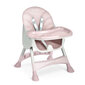 Maitinimo kėdutė su stalu ir seilinuku, rožinė kaina ir informacija | Maitinimo kėdutės | pigu.lt