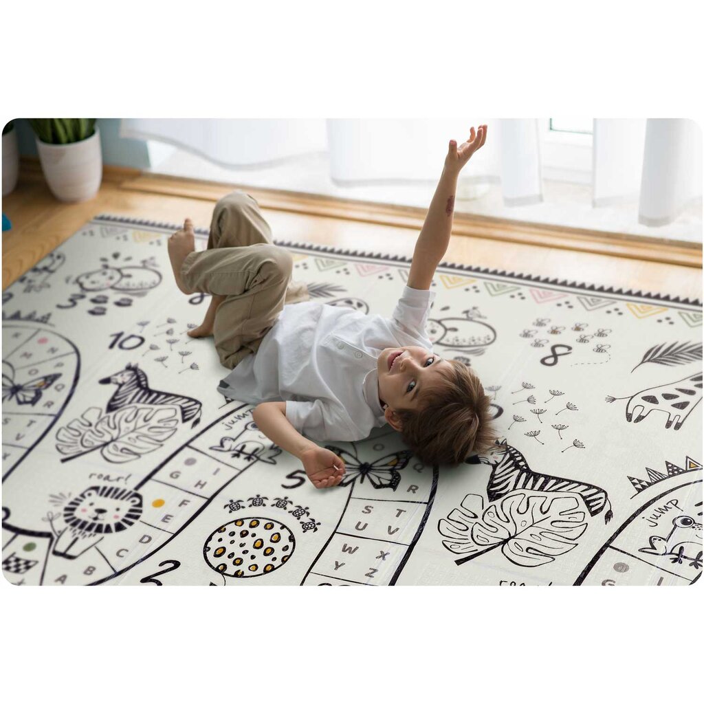Sulankstomas dvipusis lavinamasis kilimėlis 200 x 150 x 1 cm цена и информация | Žaislai kūdikiams | pigu.lt