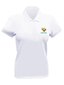 Moteriški balti polo marškinėliai su LT kontūro antsiuvu цена и информация | Lietuviška sirgalių atributika | pigu.lt