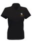 Moteriški juodi polo marškinėliai su Vyčio antsiuvu kaina ir informacija | Lietuviška sirgalių atributika | pigu.lt