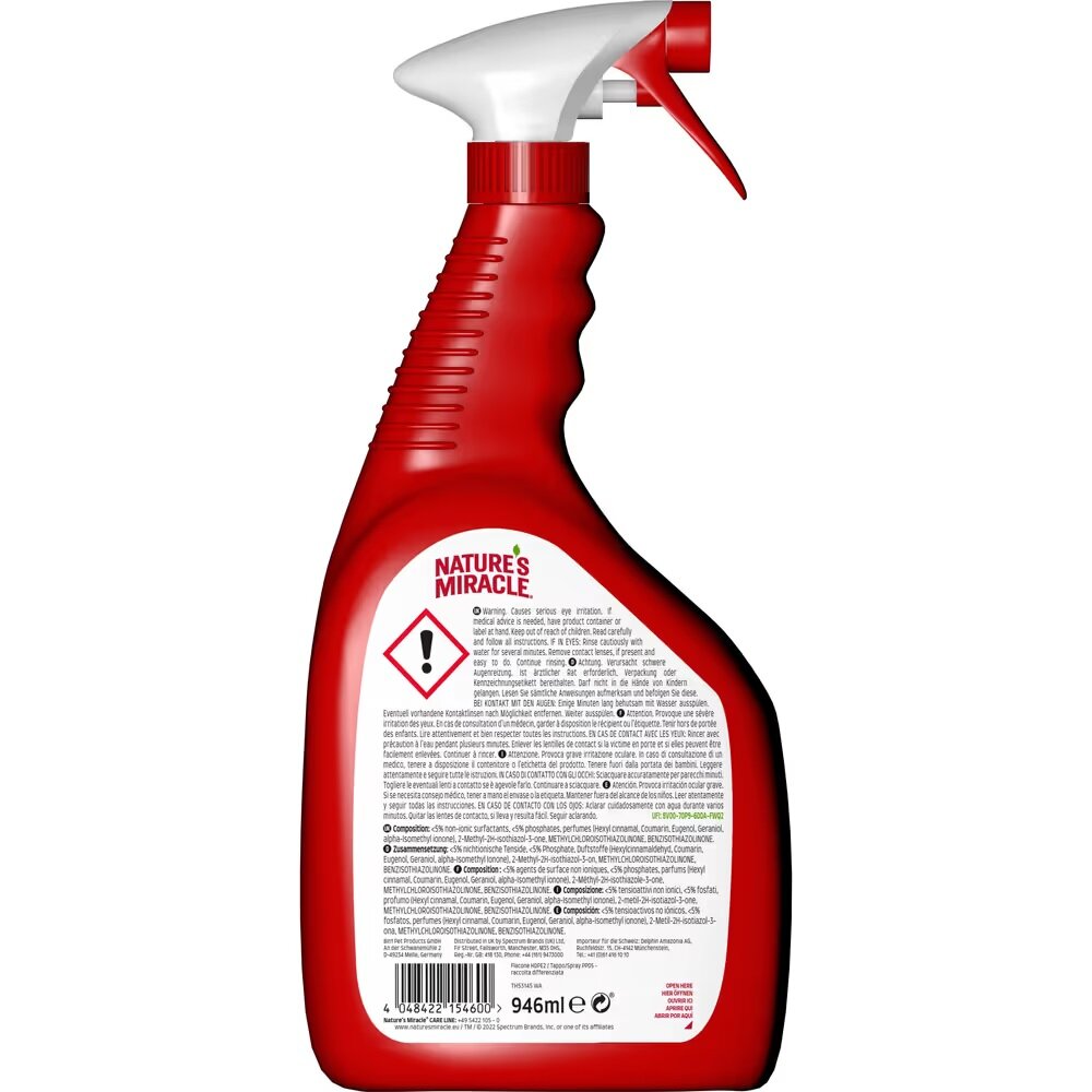 Priemonė įsisenėjusių kačių nešvarumams šalinti Nature's Miracle Ultimate Stain&Odour, 946 ml цена и информация | Priežiūros priemonės gyvūnams | pigu.lt