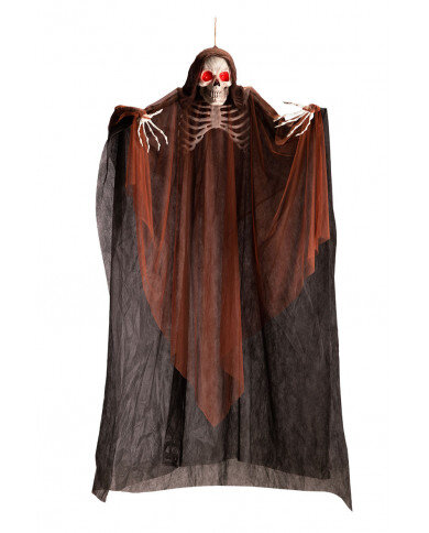 Kabantis skeletas rudas 180 cm halloween su šviečiančiom akimis kaina ir informacija | Karnavaliniai kostiumai | pigu.lt