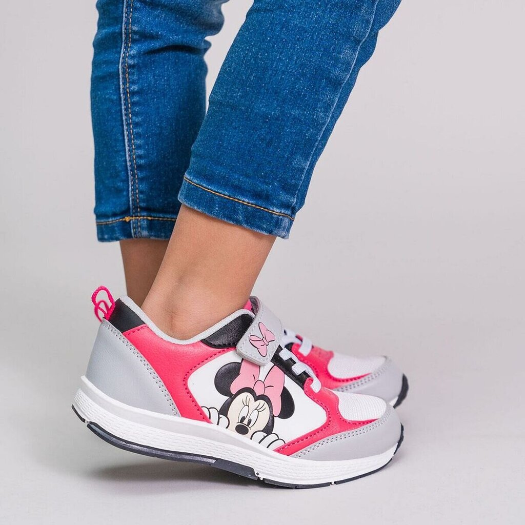 Sportiniai batai mergaitėms Minnie Mouse, pilki kaina ir informacija | Sportiniai batai vaikams | pigu.lt