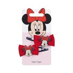 Бант Hair Clips Minnie Mouse, красный, 2 шт. цена и информация | Аксессуары для волос | pigu.lt