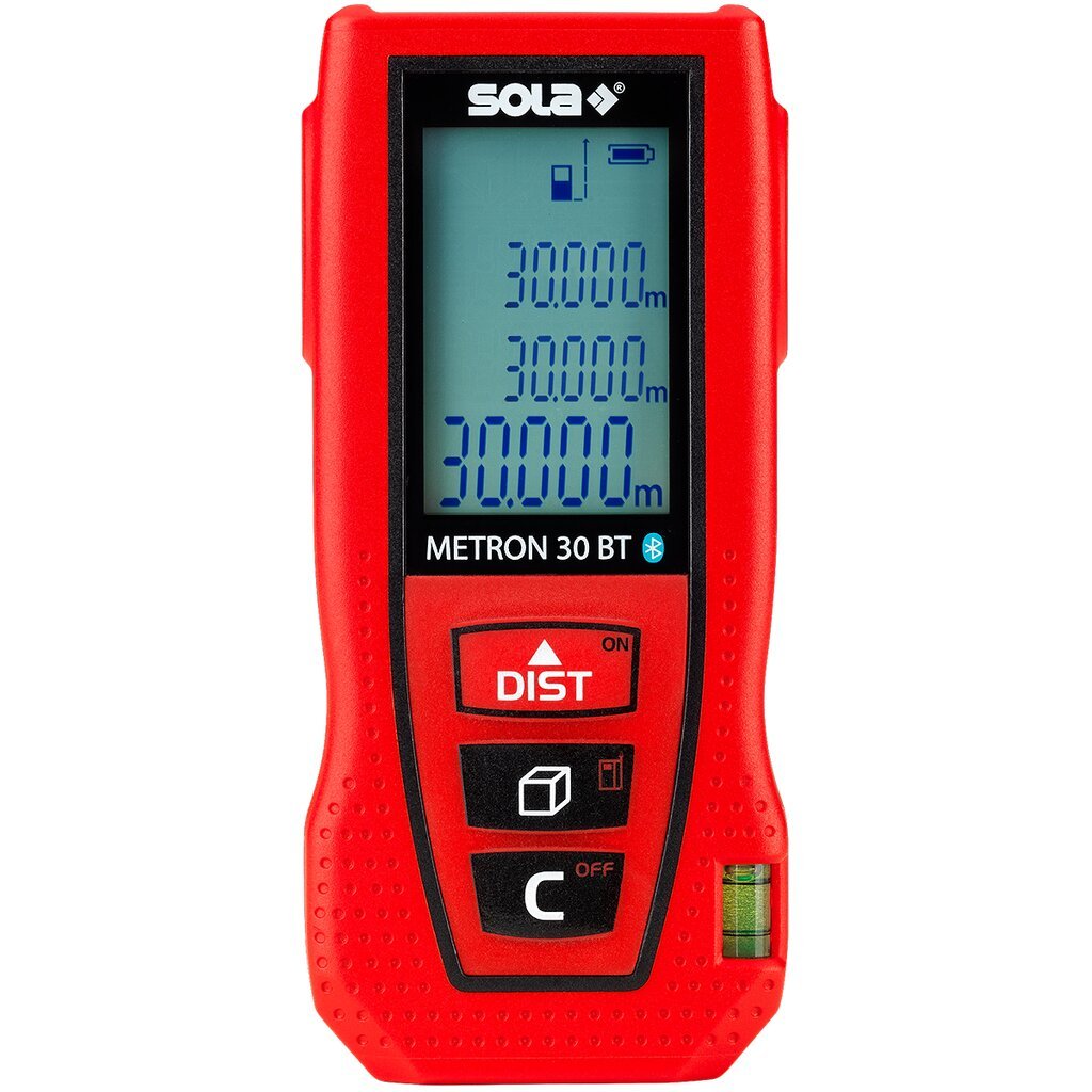 METRON 30 BT SOLA Lazerinis atstumo matuoklis 71025101 kaina ir informacija | Mechaniniai įrankiai | pigu.lt