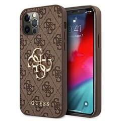 Guess GUHCP12M4GMGBR skirtas Apple iPhone 12/12 Pro 6.1", rudas kaina ir informacija | Telefono dėklai | pigu.lt