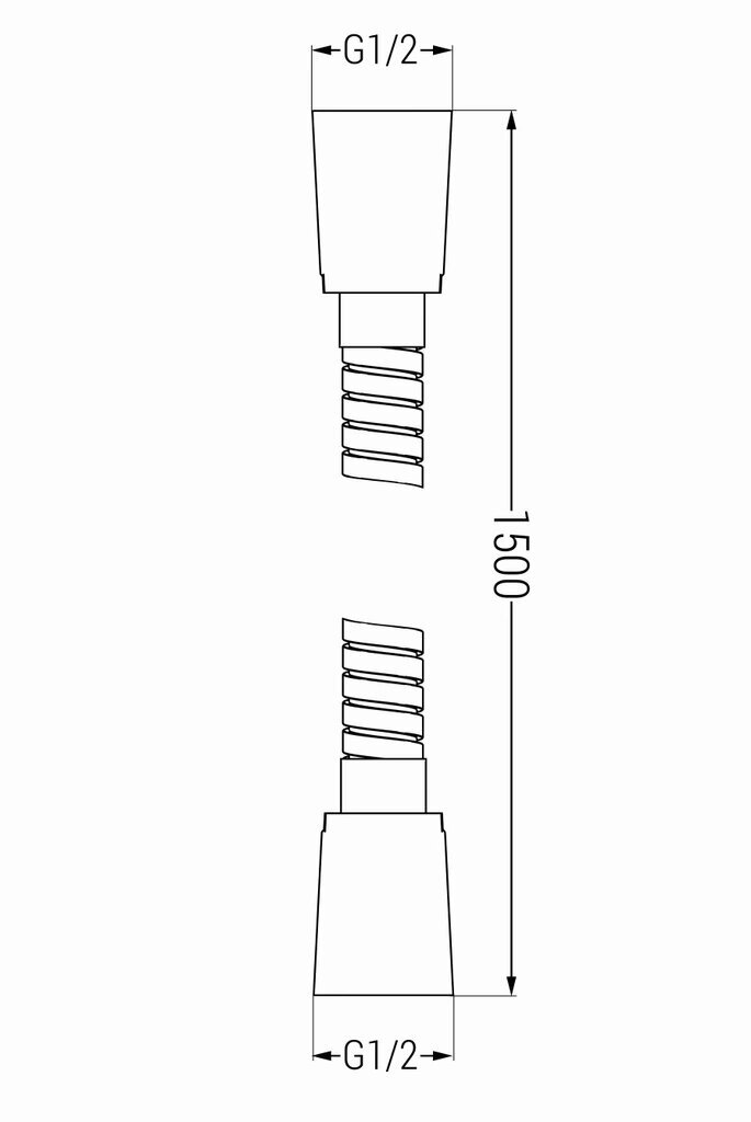 Mexen dušo žarna 150 cm, chrome цена и информация | Maišytuvų ir dušų priedai | pigu.lt