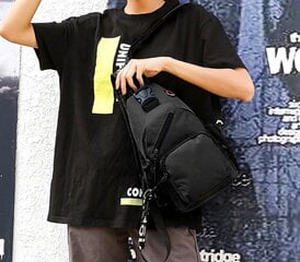 Маленький спортивный рюкзак, сумка мужская T108, черный цена и информация | Мужские сумки | pigu.lt
