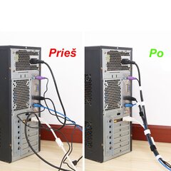 Juostelė laidams 5M kaina ir informacija | Tekstiliniai kabeliai ir elektros kaladėlės | pigu.lt