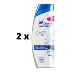 Šampūnas Head & Shoulders Classic Clean , 400 ml x 2 vnt. kaina ir informacija | Šampūnai | pigu.lt