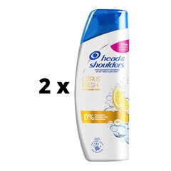 Шампунь HEAD & SHOULDERS Citrus, 400 мл x 2 шт., упаковка цена и информация | Шампуни | pigu.lt