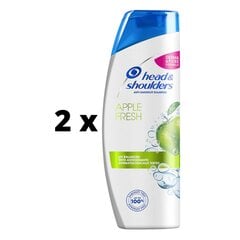 Šampūnas Head & Shoulders Apple Fresh, 400 ml x 2 vnt. kaina ir informacija | Šampūnai | pigu.lt