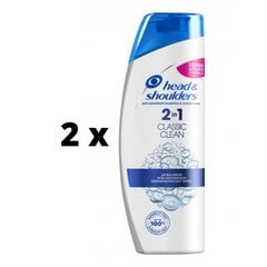 Шампунь HEAD & SHOULDERS Classi Clean 2в1, 360 мл x 2 шт., упаковка цена и информация | Шампуни | pigu.lt