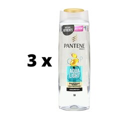 Шампунь PANTENE Fine Aqua Light, 400 мл x 3 шт., упаковка цена и информация | Шампуни | pigu.lt