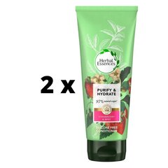 Kondicionierius Herbal Essences Purify & Hydrate Strawberry and Mint, 275ml x 2 vnt. pakuotė kaina ir informacija | Balzamai, kondicionieriai | pigu.lt