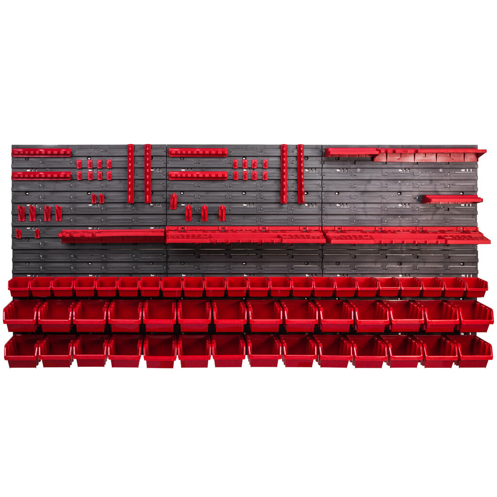 Sienelė įrankiams su įvairiomis lentynomis 170x78 cm kaina ir informacija | Įrankių dėžės, laikikliai | pigu.lt