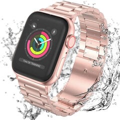 Ремешок из нержавеющей стали для Apple Watch — Розовое золото 38/40/41mm цена и информация | Аксессуары для смарт-часов и браслетов | pigu.lt