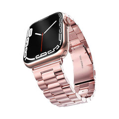 Ремешок из нержавеющей стали для Apple Watch — Розовое золото 38/40/41mm цена и информация | Аксессуары для смарт-часов и браслетов | pigu.lt