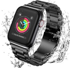 Ремешок из нержавеющей стали для Apple Watch — Черный 38/40/41mm цена и информация | Аксессуары для смарт-часов и браслетов | pigu.lt