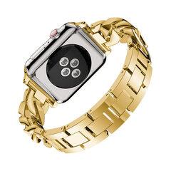 Ремешок из нержавеющей стали Diamond Chain для Apple Watch — золотой, 42/44/45 мм цена и информация | Аксессуары для смарт-часов и браслетов | pigu.lt