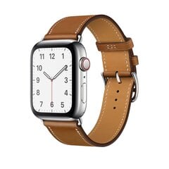 Кожаный ремешок Single Tour для Apple Watch, коричневый цена и информация | Аксессуары для смарт-часов и браслетов | pigu.lt