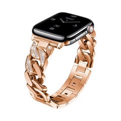 Ремешок Diamond Bracelet для Apple Watch — розовое золото, 38/40/41mm цена и информация | Аксессуары для смарт-часов и браслетов | pigu.lt