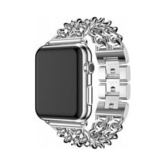 Ремешок из нержавеющей стали Chain для Apple Watch, серебряный, 38/40/41 мм цена и информация | Аксессуары для смарт-часов и браслетов | pigu.lt