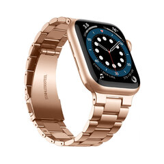 Ремешок из нержавеющей стали для Apple Watch — розовое золото, 38/40/41 мм цена и информация | Аксессуары для смарт-часов и браслетов | pigu.lt