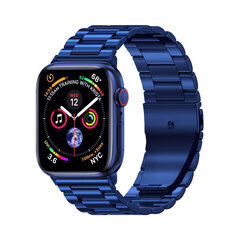 Ремешок из нержавеющей стали для Apple Watch — синий, 42/44/45 мм цена и информация | Аксессуары для смарт-часов и браслетов | pigu.lt