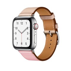 Кожаный ремешок Single Tour для Apple Watch — Rose Craie, 42/44/45 мм цена и информация | Аксессуары для смарт-часов и браслетов | pigu.lt