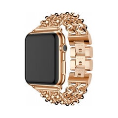 Ремешок из нержавеющей стали Chain для Apple Watch — розовое золото, 42/44/45 мм цена и информация | Аксессуары для смарт-часов и браслетов | pigu.lt