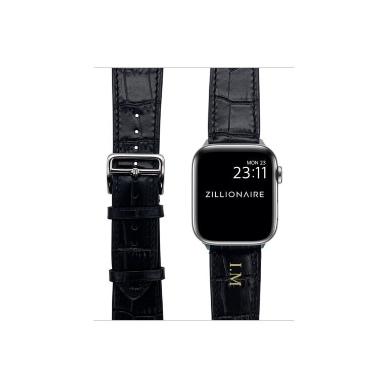 Beep Zillionaire Watch Band Croco Black kaina ir informacija | Išmaniųjų laikrodžių ir apyrankių priedai | pigu.lt