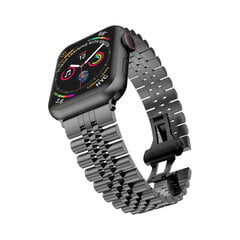 Ремешок из нержавеющей стали Jubilee для Apple Watch — черный, 38/40/41 мм цена и информация | Аксессуары для смарт-часов и браслетов | pigu.lt